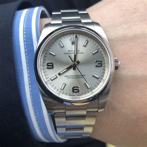 rolex op 34 silver dial